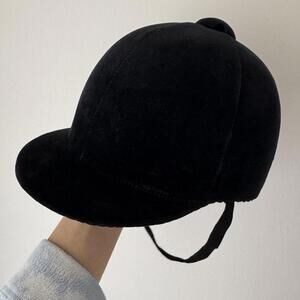 Vintage 1980s equestrian horse riding helmet hat, 80s retro jockey hats horses
